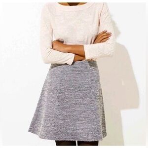 Ann Taylor tweed flare skirt.